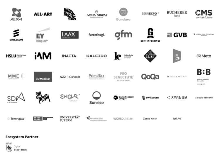 Die Logos der Mitglieder der Swiss Metaverse Association